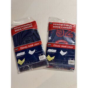 Vintage Book Sox Socks Covers Fabric Stretch Book Sox Boys Sports Navy Retro y2k